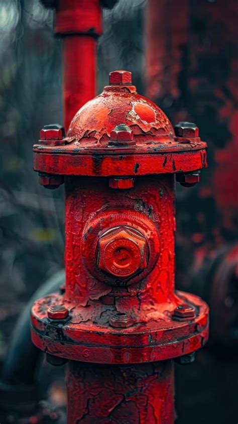 Thematic photo of a red standpipe hydrant in an urban environment