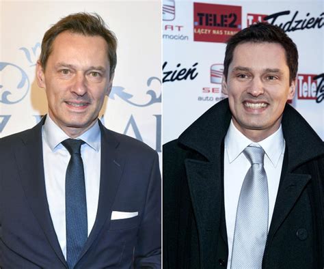 Krzysztof Ziemiec i Beata Szydło na tle wozu strażackiego podczas wywiadu w remizie