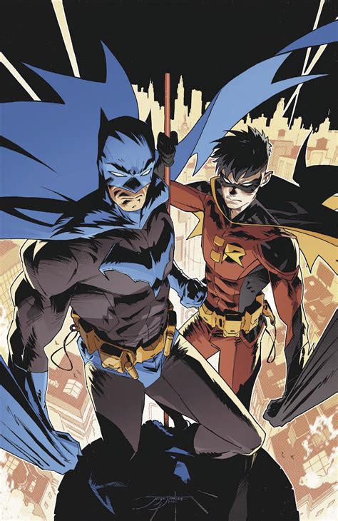 Batman i Tim Drake po walce, w tle pokonany Scarecrow