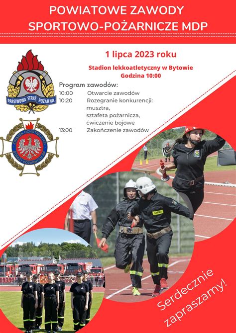 MDP zawody sportowe, młodzież w mundurach strażackich