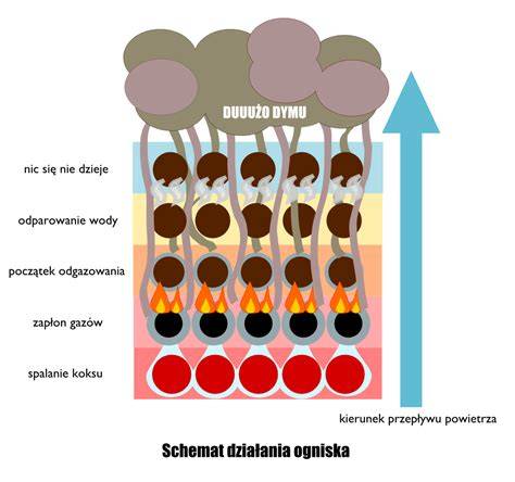 infografika porównująca czyste spalanie suchego drewna z brudnym spalaniem mokrego drewna i śmieci