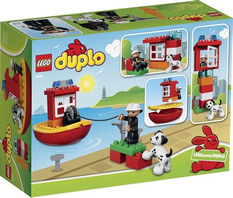 Zestaw LEGO DUPLO Łódź Strażacka 10591 z figurkami i latarnią morską