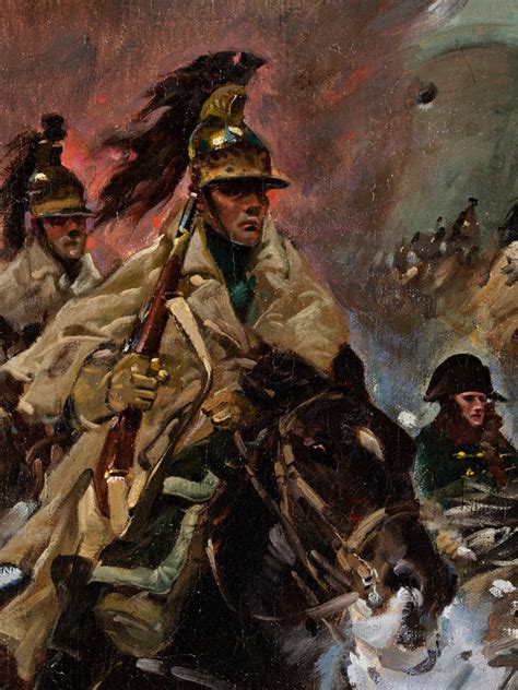 Napoleon na tle płonącej Moskwy - obraz przedstawiający cesarza Francuzów na tle płonącego miasta