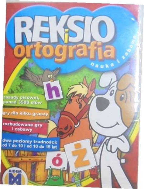 Reksio i Ortografia - ekran z gry edukacyjnej