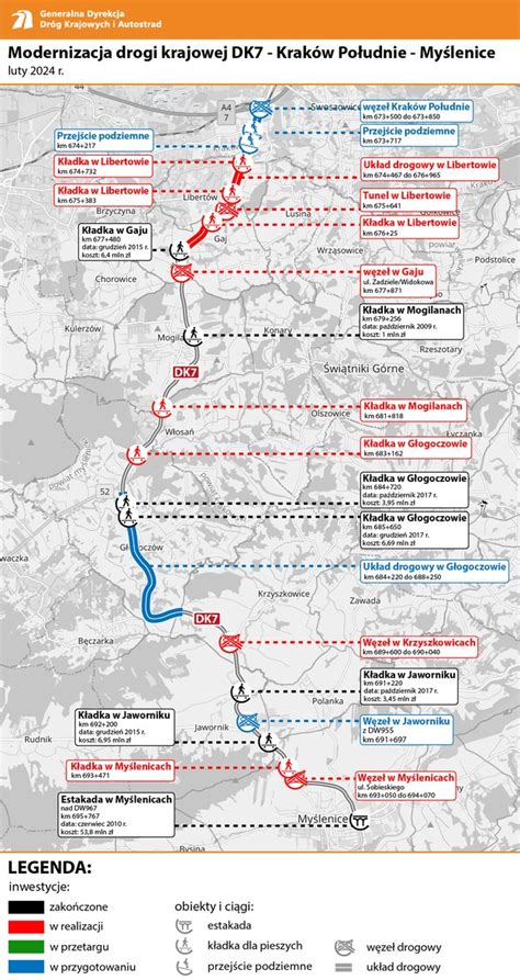 Infografika z planowanymi inwestycjami drogowymi