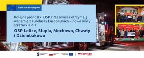 infografika przedstawiająca rozkład funduszy europejskich dla mazowieckich OSP