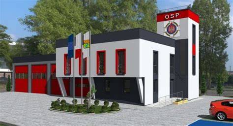 Projekt graficzny zmodernizowanej remizy OSP w Sieczychach jako świetlicy wiejskiej