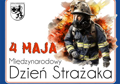 Grafika przedstawiająca kalendarz z zaznaczoną datą 4 maja - Dzień Strażaka