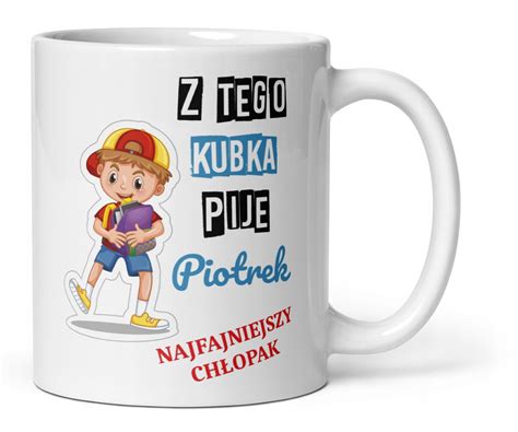Zdjęcie spersonalizowanego kubka z motywem strażackim i imieniem