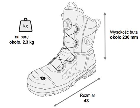 Przekrój buta strażackiego Rosenbauer z widoczną membraną Sympatex