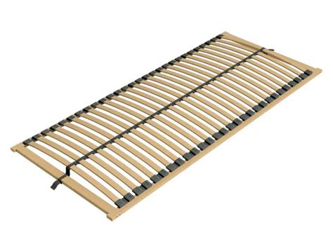 Schematyczny rysunek systemu FLEX ze sprężynującymi listwami drewnianymi.