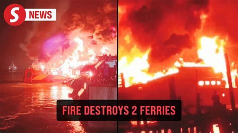 Thematic photo of a fire in a modern shipyard