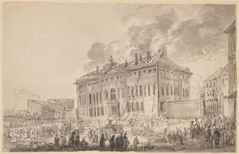 Pożar Pałacu Westminsterskiego w 1834 roku, ilustracja historyczna
