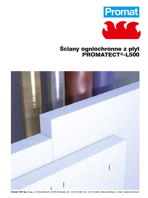 Schemat montażu płyt Promatect L-500 w systemie Promaduct-500 (Detale 1.1-1.4)