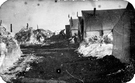 Photo of the burned tents of