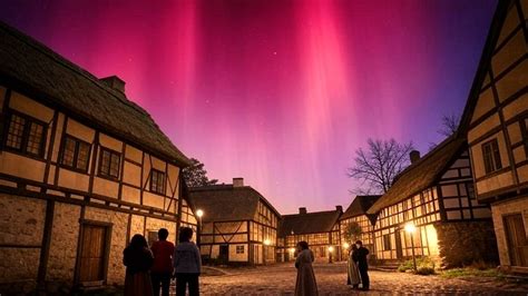Artystyczna wizja zorzy polarnej w 1582 roku