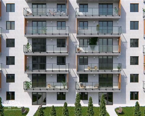 Schemat bloków mieszkalnych z widocznym bambusowym rusztowaniem otaczającym budynki podczas renowacji