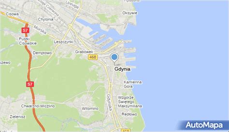 Mapa Gdyni Oksywie z zaznaczonym Portem Wojennym