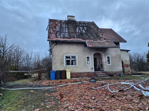 Zdjęcie zniszczonego domu po wybuchu gazu w Olszance