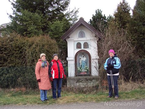 Zdjęcie zabytkowej, bogato zdobionej kapliczki przydrożnej
