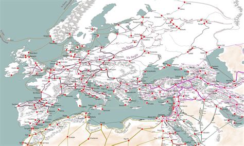 Mapa szlaków handlowych i rozprzestrzeniania się ospy w starożytności