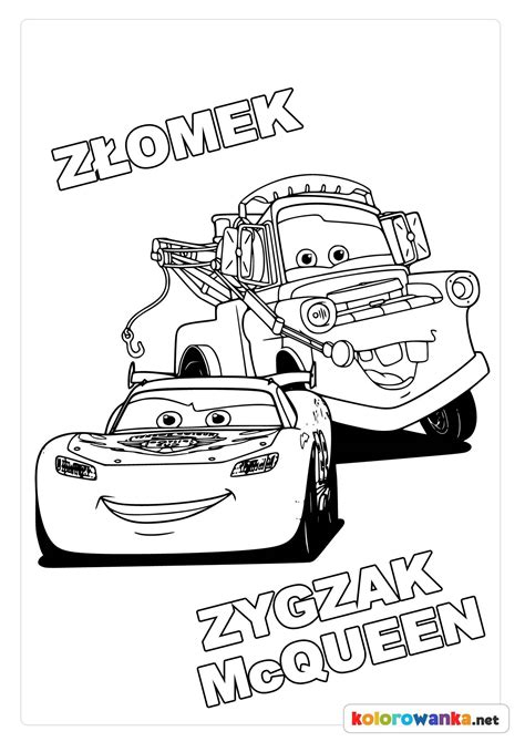 Kolorowanki Zygzak McQueen i jego przyjaciele