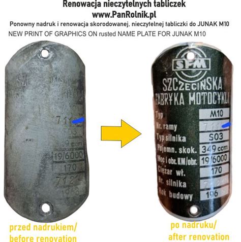 Zdjęcie tabliczki znamionowej Żuka strażackiego