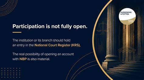 Infographic explaining the structure and purpose of the Polish National Court Register (KRS)