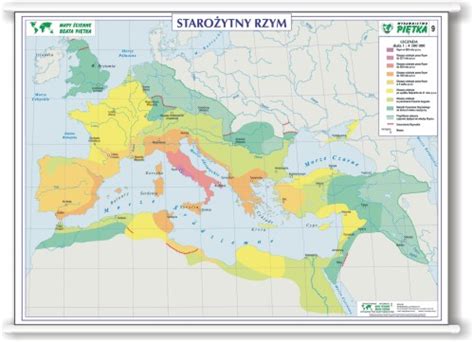 Mapa starożytnego Rzymu z zaznaczonymi obszarami objętymi pożarem