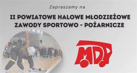Młodzi strażacy w akcji podczas halowych zawodów