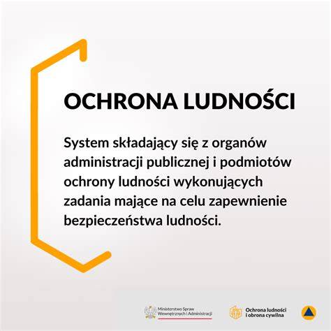 Grafika symbolizująca obronę cywilną i ochronę ludności