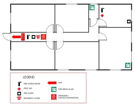 Scheme of a fire truck's equipment layout