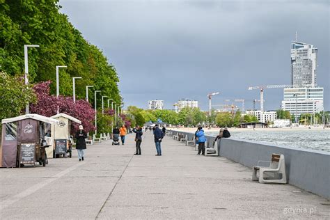 Zgliszcza spalonej promenady w Trzebieży