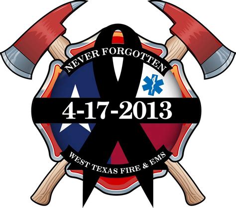 Photo of firefighters' memorial, possibly with sirens or a black ribbon