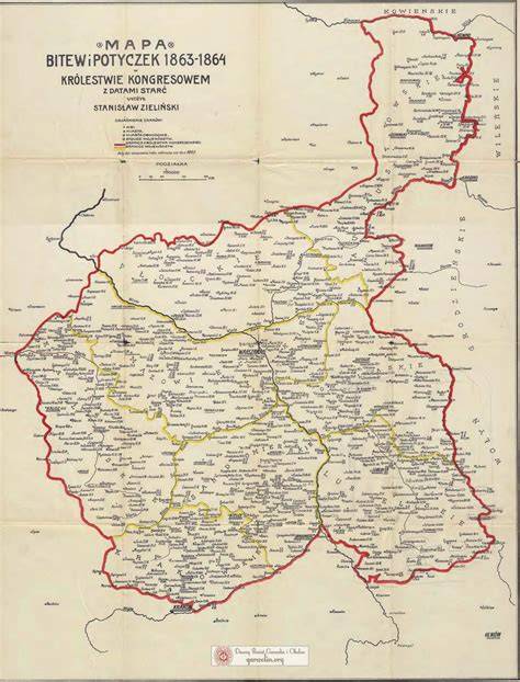 Historyczna mapa bitew w rejonie Szamocina