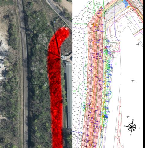 Mapa pożaru z nałożonym obrazem termowizyjnym z drona