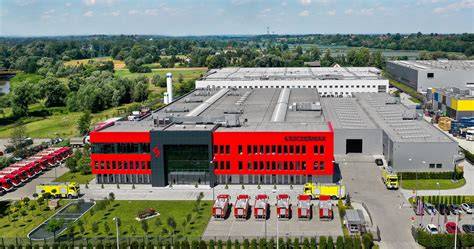 Zdjęcie nowoczesnej siedziby firmy SZCZĘŚNIAK Pojazdy Specjalne w Bielsku-Białej