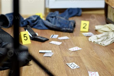 Photo of a crime scene investigation in an apartment after a fire