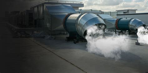 Thematic photo of a large industrial hall with visible smoke vents on the roof