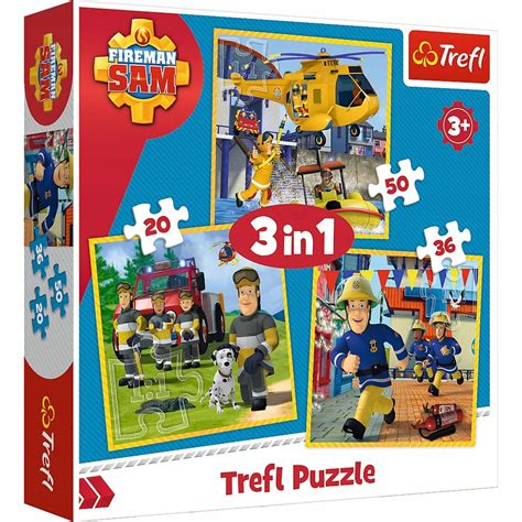 Zestaw puzzli Trefl Strażak Sam w opakowaniu