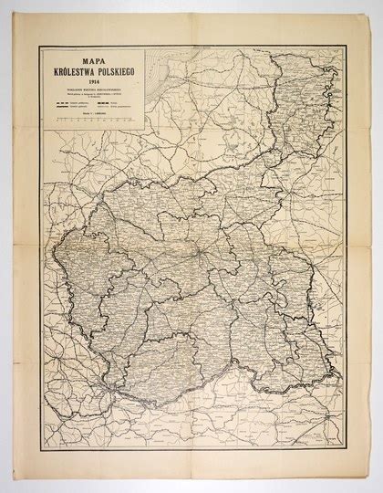 Mapa Królestwa Polskiego z zaznaczonymi miastami, w których powstały pierwsze straże pożarne