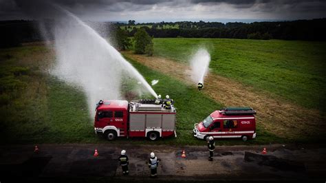 zdjęcie z akcji gaśniczej pożaru traw lub ćwiczeń OSP