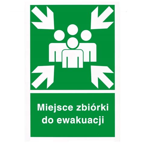 zdjęcie oznakowania drogi ewakuacyjnej i miejsca zbiórki