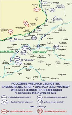Mapa obszaru ćwiczeń z zaznaczonymi miejscami epizodów