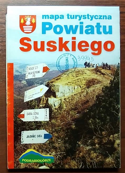 Mapa powiatu suskiego z zaznaczoną miejscowością Budzów