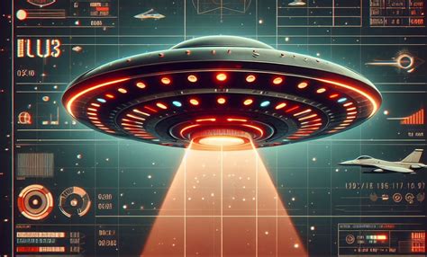 Ilustracja przedstawiająca Bucka Douglasa z anteną do wykrywania UFO i Normana Price'a wskazującego na niebo.