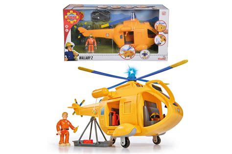 Zdjęcie opakowania helikoptera strażackiego Wallaby z widocznymi wymiarami