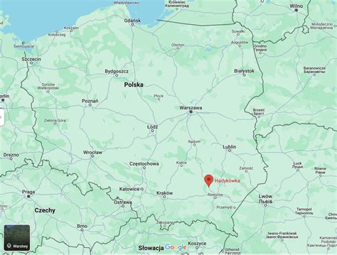 Mapa z zaznaczoną obecną lokalizacją JRG 3 w Ustce i planowaną nową lokalizacją w Grabnie