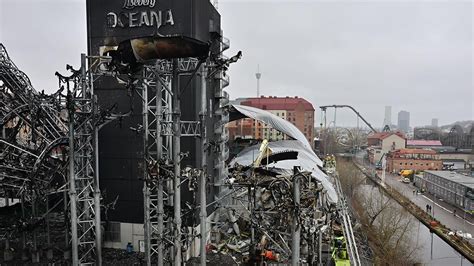 Zarzewie pożaru w budowanym parku wodnym Oceana w Göteborgu