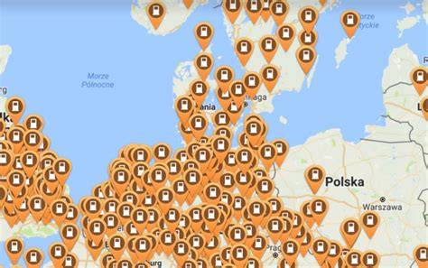 Mapa z lokalizacjami podpaleń samochodów w Gdańsku